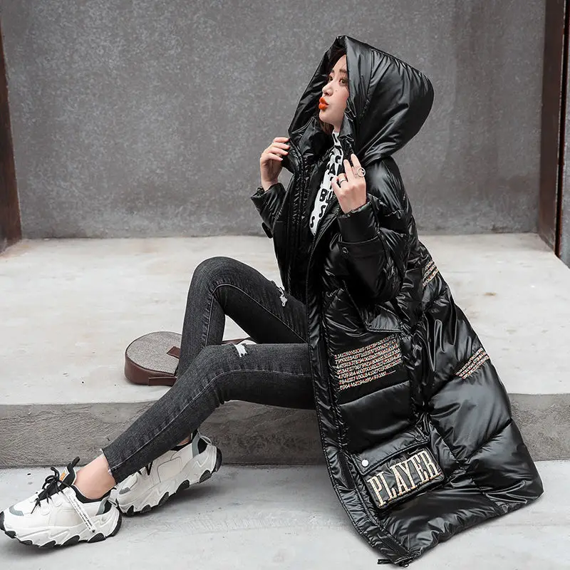 

2020 New Winter Jacket Women Coat Long Hooded Thick Warm Cotton Padded Jacket Winter Fur Parka Causal Overcoat Women Basic Coats