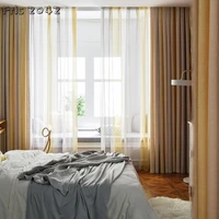 fresh nordic beige gradient cotton and linen blackout curtains finished custom curtains for living dining room bedroom