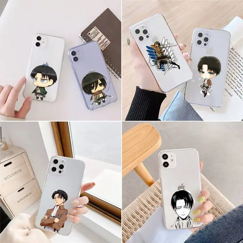 

attack on titan Phone Case For iphone 13 12 11 mini x xs xr pro max 8 7 6s 6 plus Transparent soft