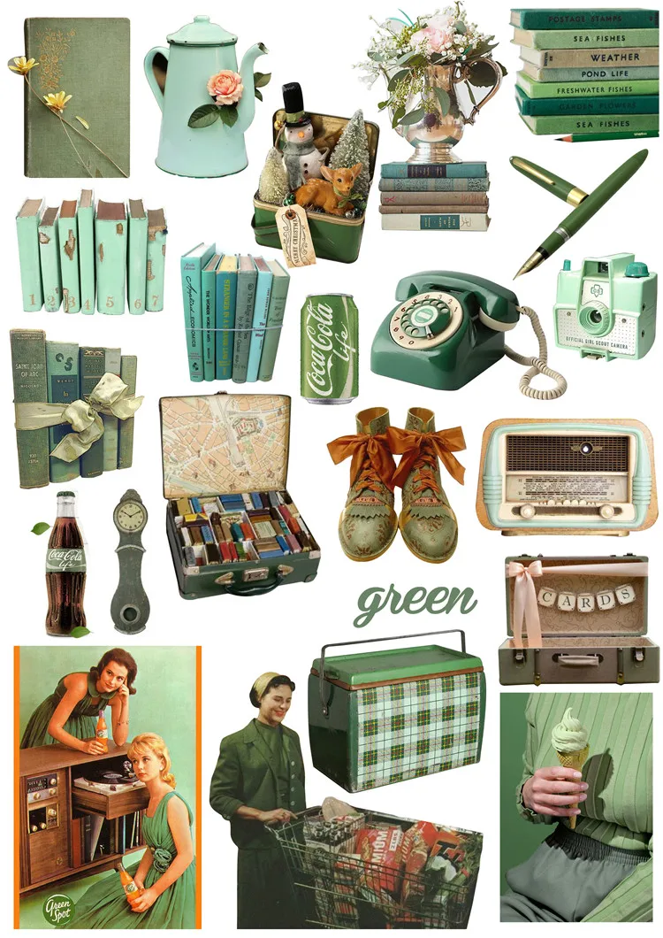 

Цветные серии винтажные наклейки ремесла и книга для скрапбукинга декоративные наклейки DIY Канцтовары