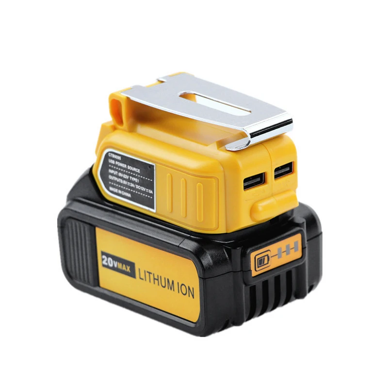 USB конвертер Зарядное устройство для DEWALT с 5A DC Интерфейс 20V ионно-литиевая Батарея