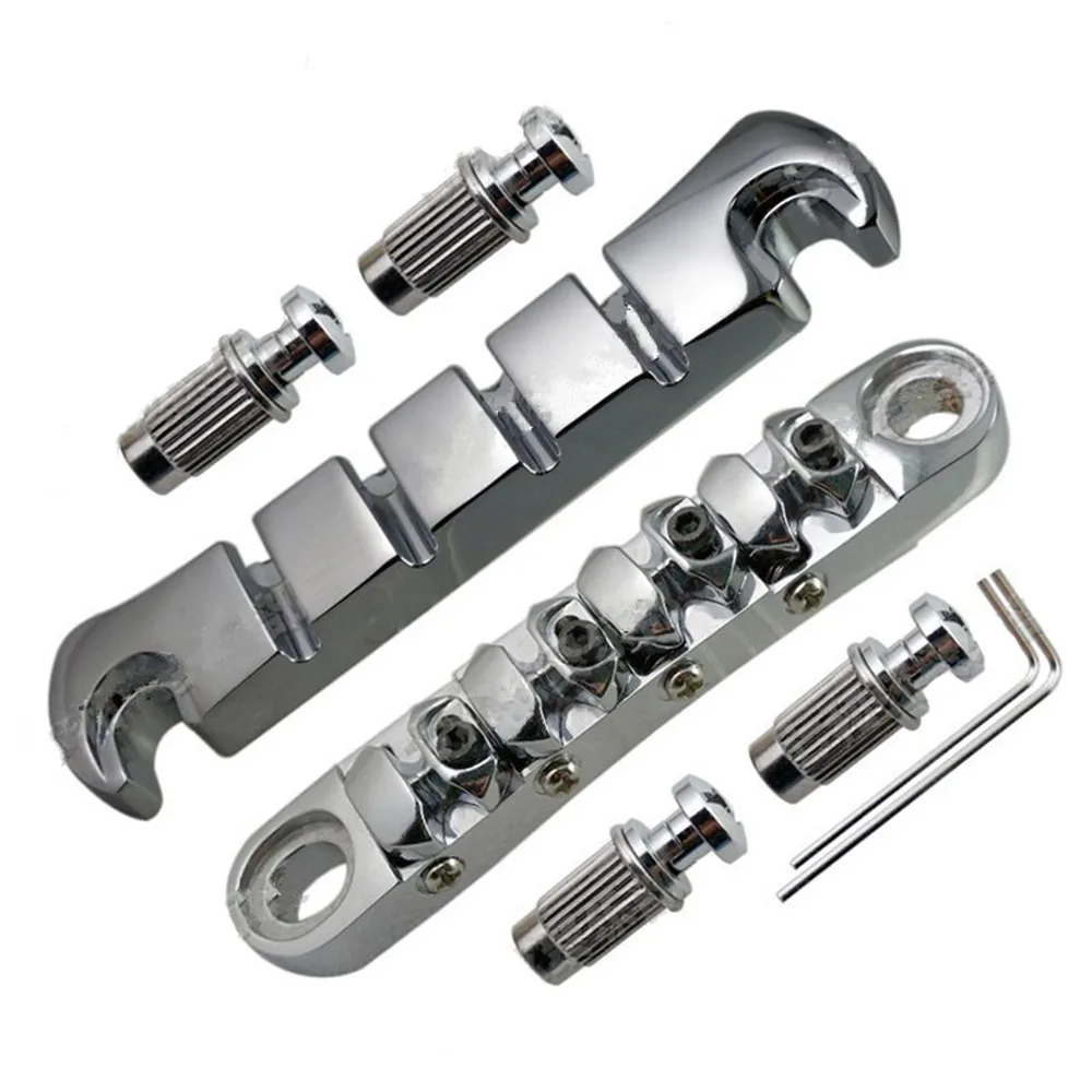 Набор хромированных 4 струнных басовых настраиваемых мостов и стоп Басов для