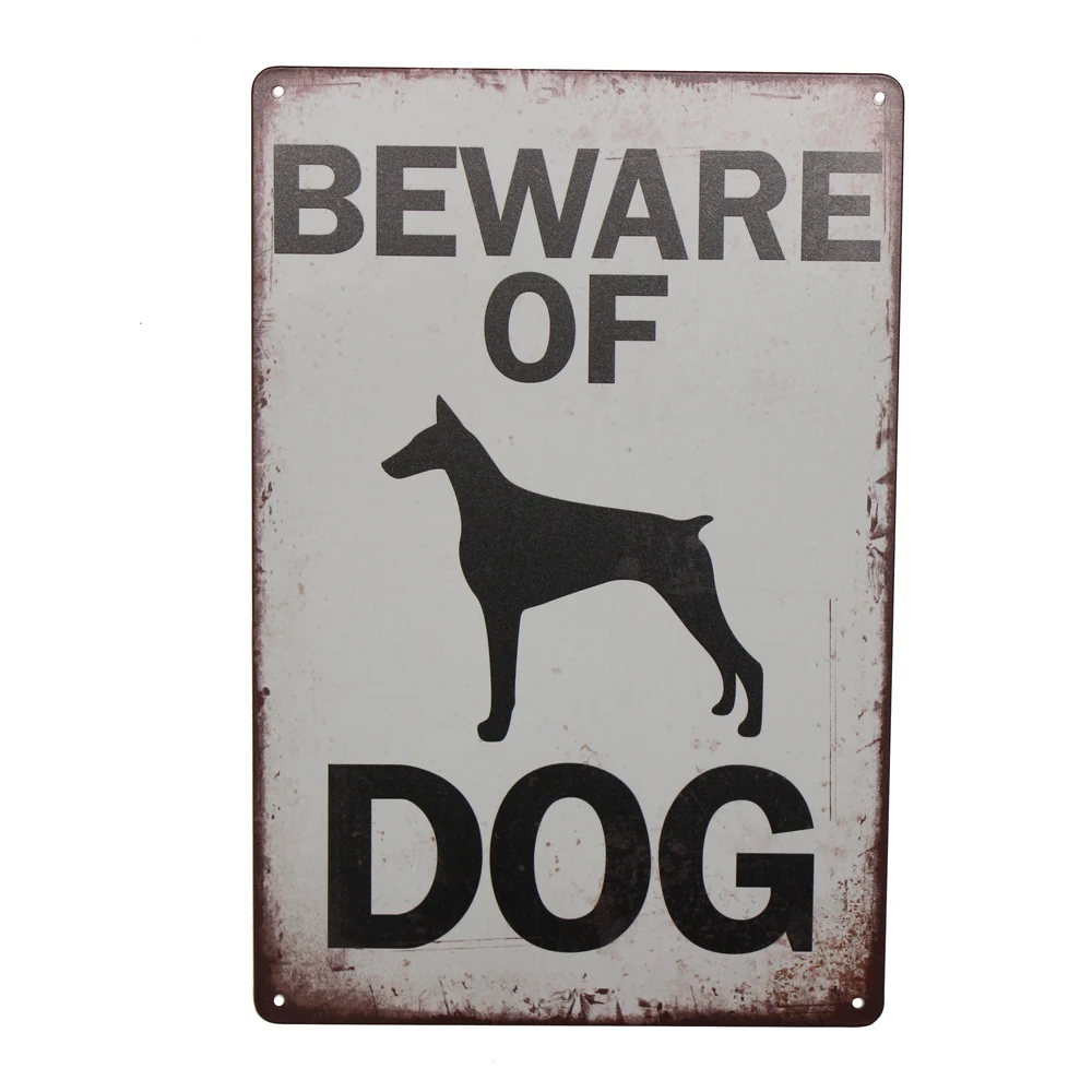 

Warning Beware of Dog Metal Sign Property Security Private No Trespassing Tin Signs Decor Yard Not Rust 20x30cm