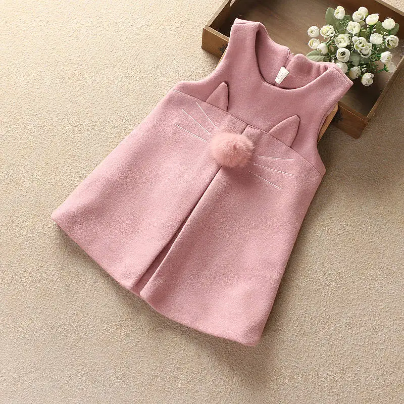 style 4 Детские платья для девочек; коллекция года; сезон осень-зима; новое платье с помпонами для маленьких девочек; платье принцессы без рукавов на Рождество - Цвет: style 4