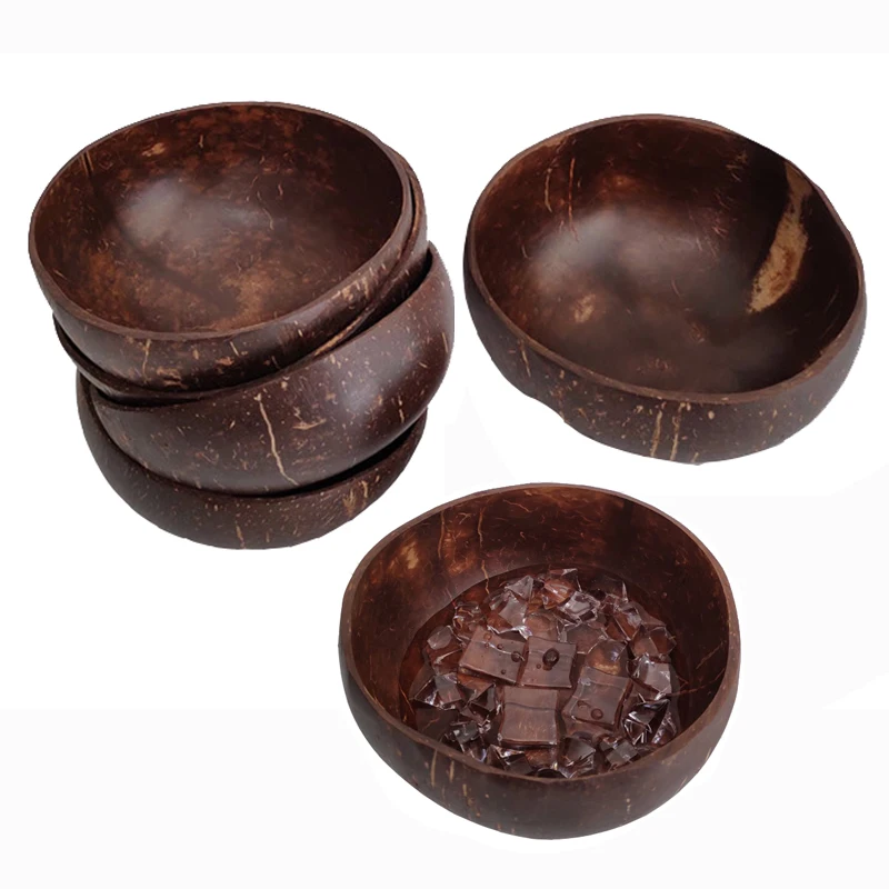 Натуральный миска из скорлупы кокоса экологичный фрукты суп салат лапша рис чаша