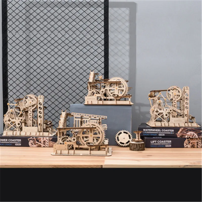 Деревянная модель сделай сам с водяным колесом наборы для сборки строительные