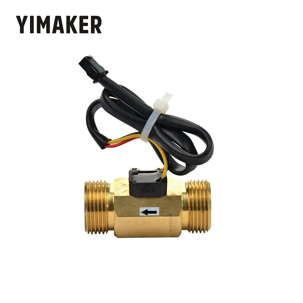 Медный расходомер YIMAKER G3/4 дюйма DN20 мм 1 30 л/мин с медным корпусом|flow sensor flowmeter|water
