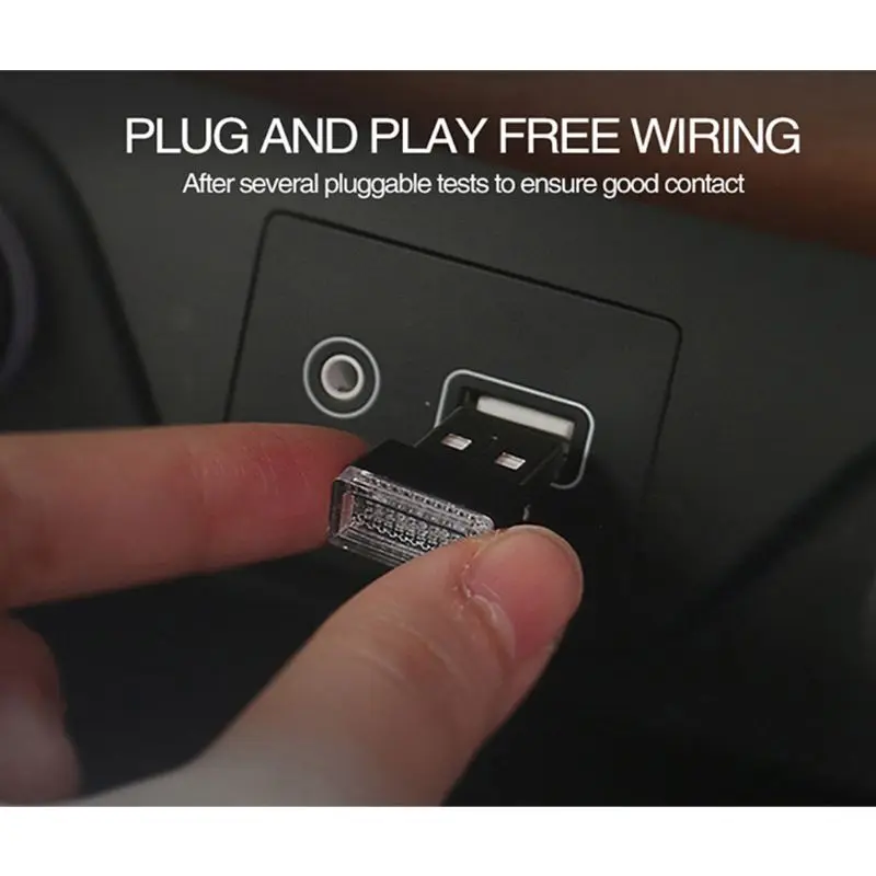Universal Car Interior LED Decoration Night Light USB Interface Plug-in Miniature Trunk Ambient Atmosphere Modified Mini Lig | Автомобили