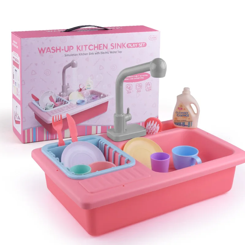

Celebrity Inspired Children's New Early Education Play House Dishwasher Electric Circulation Water Simulation Kitchen Toys