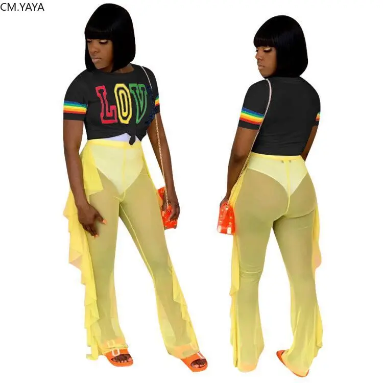 2019 Новая женская летняя футболка с принтом радуги и буквенным коротким рукавом