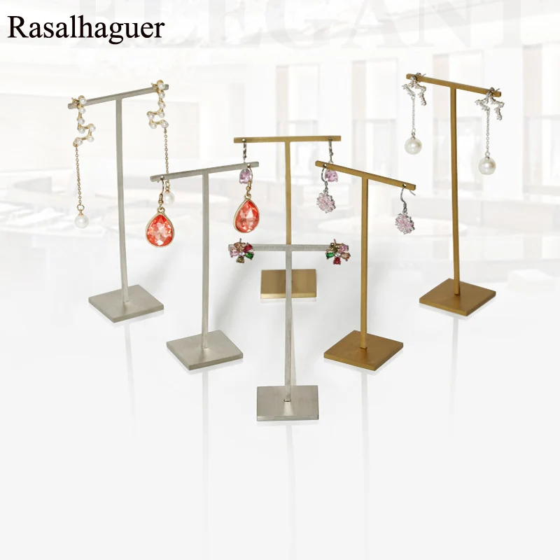 

3pcs/lot Gold/Silver Metal Earrings Ring Jewelry Stand Earrings Storage Jewellery Display Props Earring Display Stud Wholesale