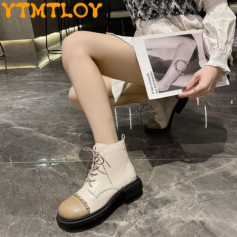 

Ботинки мартинсы женские, Новинка весна-осень 2021, сетчатые красные британские стильные противоскользящие короткие ботинки на толстой подо...