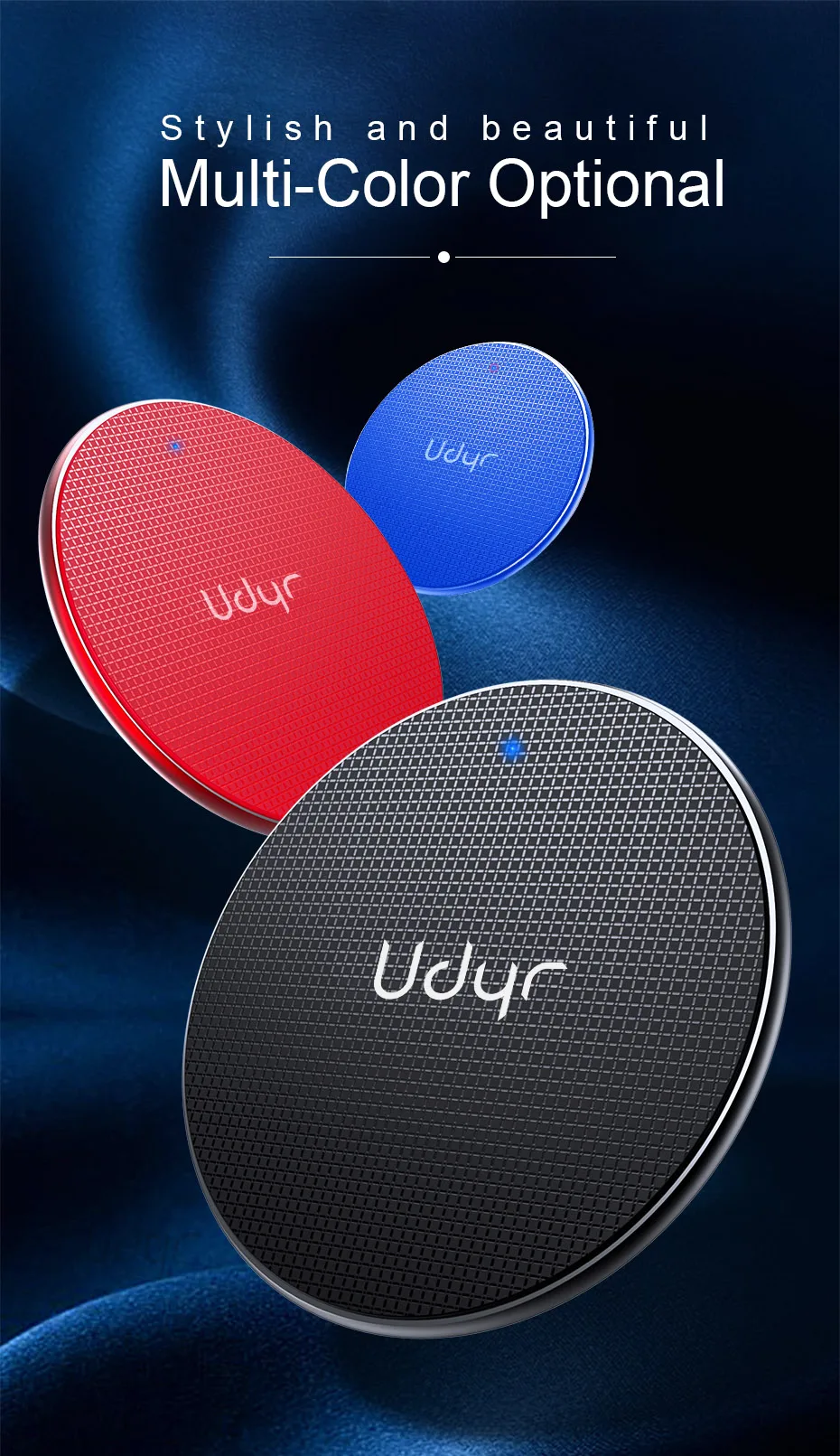 Udyr 10 Вт Быстрое Qi Беспроводное зарядное устройство для iphone X Xs Max 11 Pro USB беспроводной зарядный коврик приемник для samsung S9 S10 Plus Note 9