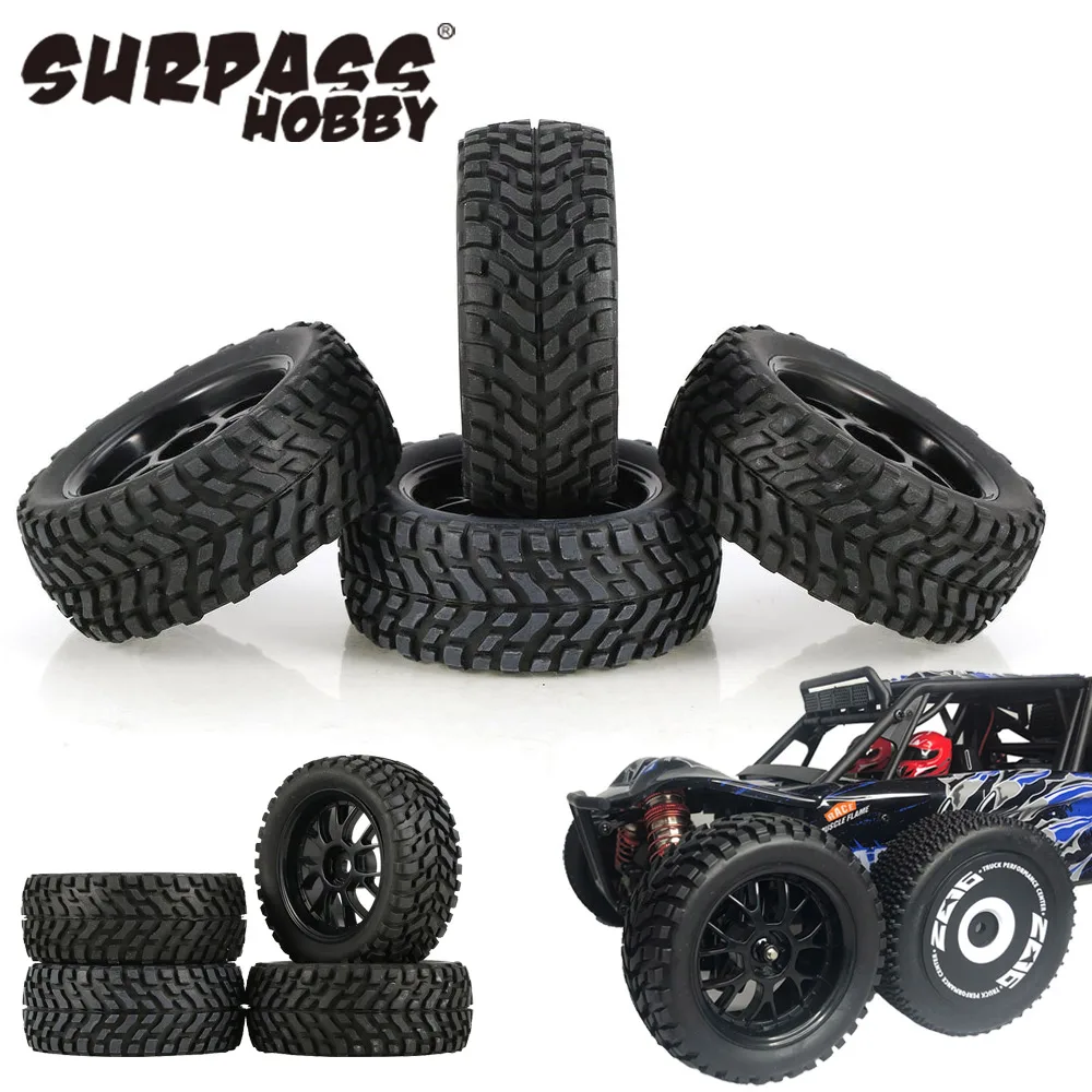 

4Pcs 1/12 1/14 Off Road Buggy Tires Wheel Rims Front Rear 12mm Hex Hubs for Wltoys 144001 124018 124019 12428 FY03 RC Car