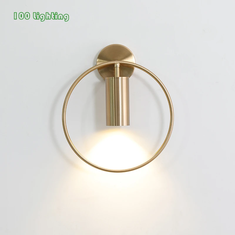 Настенный светильник светодиодный теплый золотой/черный|Комнатные настенные LED