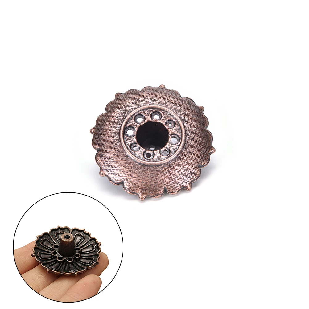 

1PCS 9 Holes Lotus Shape Metal Incense Plate Burner Holder For Home Decor Stick Cone Incense Aromatherapy Buddhist Craft Gift