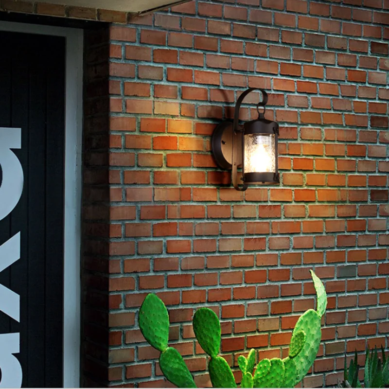 Retro Wall Lamp LED Outdoor Wall Light For Street Store Decoration Loft Style aluminum 85- 265V outdoor Fixtures Black lamp E27