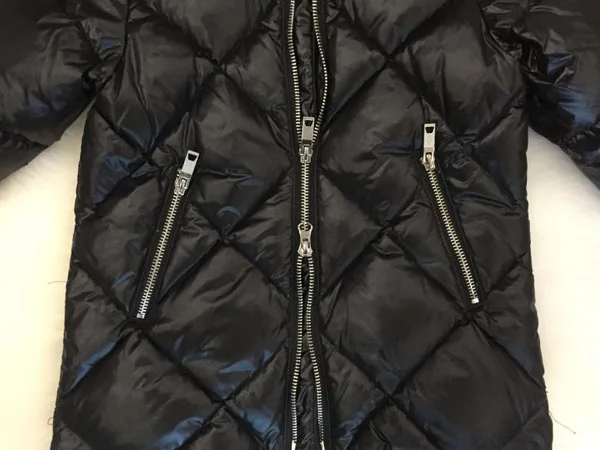 Детская длинная пуховая куртка пуховик для девочек толстое пальто с воротником