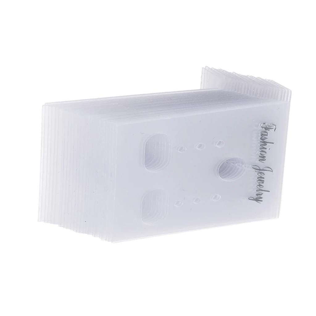 

24 Pieces Earring Display Card Holder Blank PVC Cards Tag for Hanging Storage Packaging Ear Studs, Eardrops, Jewelry