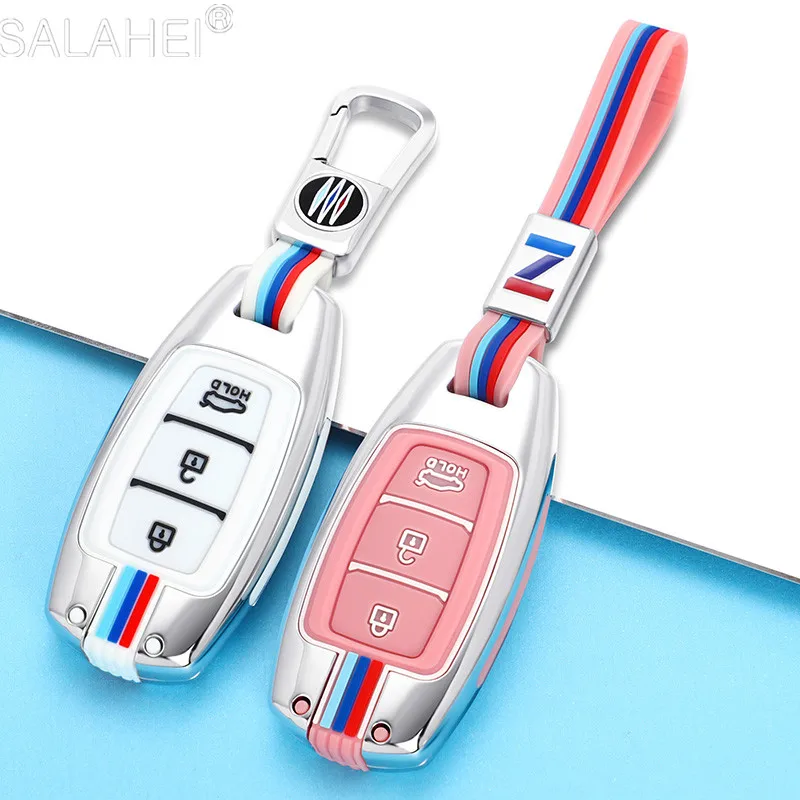 

Car Key Cases Cover Protector Shell For Hyundai I30 Ix35 KONA Encino Solaris Azera Grandeur Ig Accent Santa Fe Palisade Keychain
