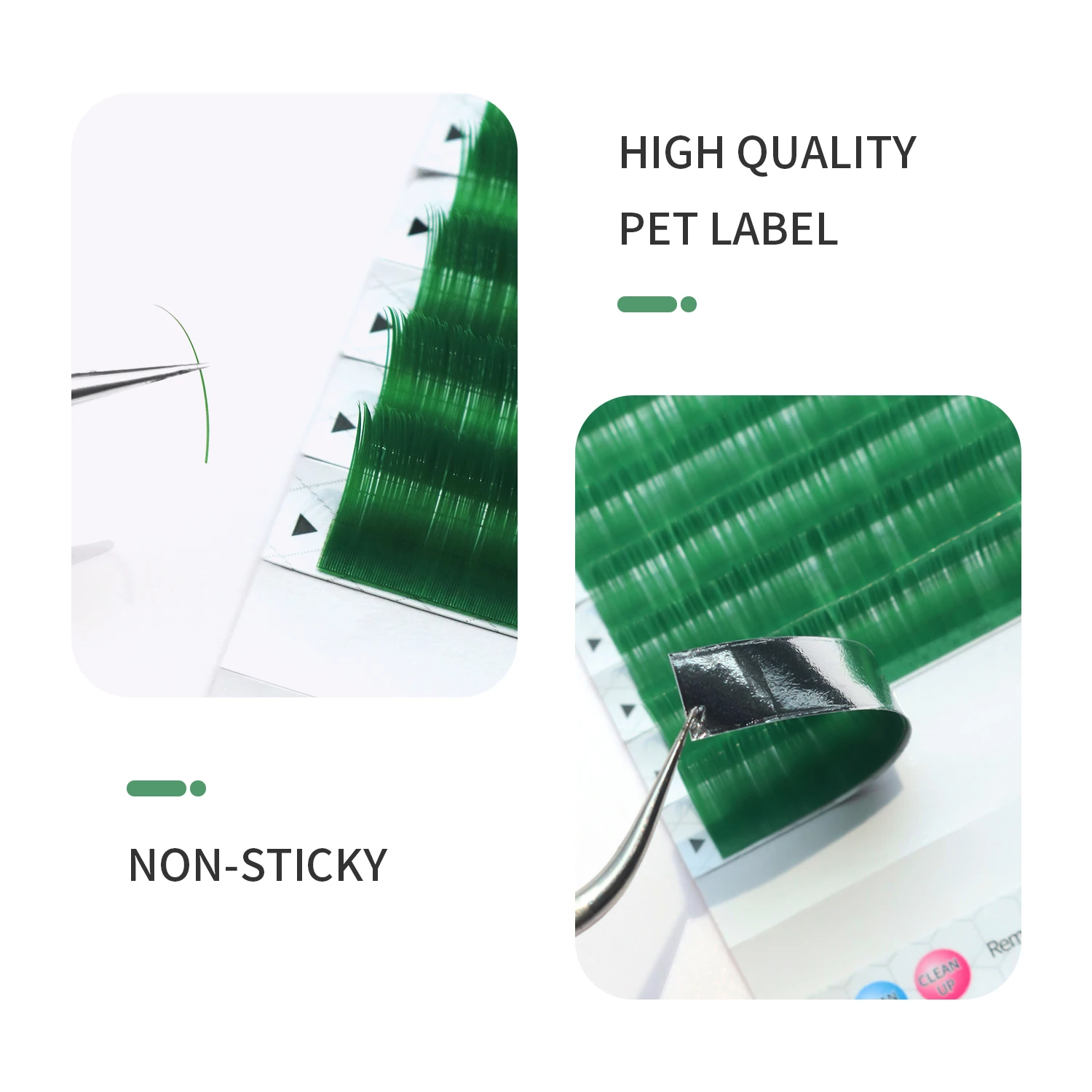 Фото Individual Color Lashes Natural Long Eyelash Extension Pink+Red+Green+White+Purple Mixed Length Soft Colored Lahses №3