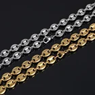 Ожерелье в виде кофейных зерен 8 мм, цепочка из нержавеющей стали для мужчин и женщин, браслеты в стиле хип-хоп, ювелирные изделия золотого цвета