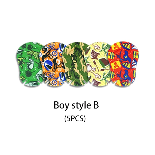 New Children's Color Squint Amblyopia Eye Patch Eye Full Cover Opaque Child Amblyopia Training Orthoptic Eyeshade Large Pattern - Цвет: 5pcs Boy style B