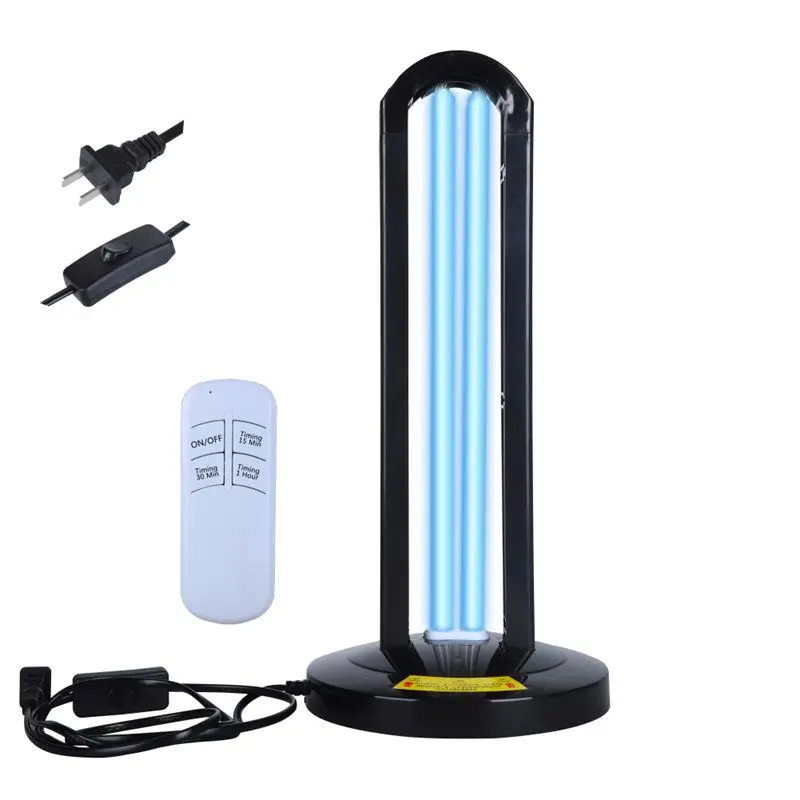 

38W UV Disinfection Lamp Three-step Timing Sterilization Lamp With Remote Control Anti Pollution Ultraviolet Lamps 110V/220V