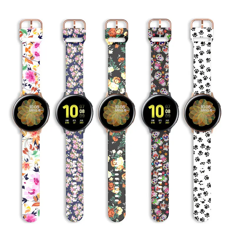 Smart watchband for samsung galaxy 4 40mm 44mm Active 2 amazfit gts 2 Mini Bip 20mm Bracelet galaxy watch 3/4/Classic 46mm 42mm