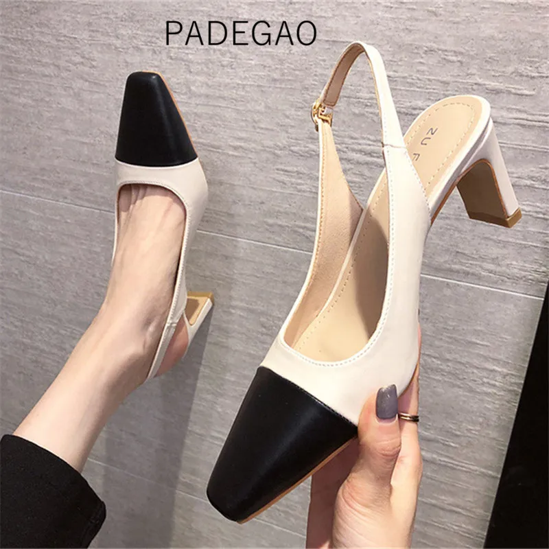 

Women Shoes 2021 OL Korean Casual Heels for Women Fashion High Heels