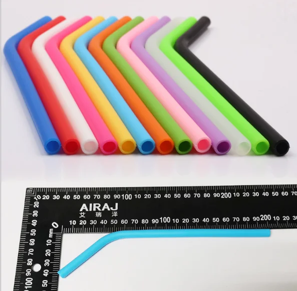 2000 шт 250 мм 200 красочные силиконовые соломы Многоразовые питьевой вечерние