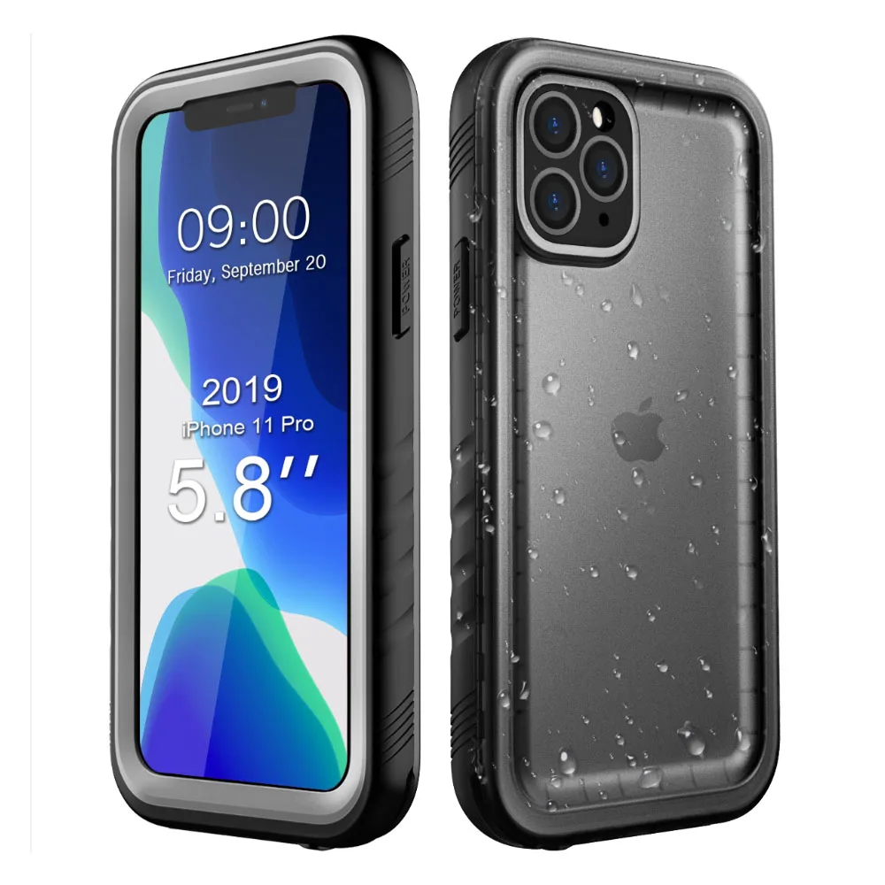 iPhone 11 Pro IP68 360 градусов водонепроницаемый противоударный бампер чехол для телефона для iPhone X XS XR XS Max 8 7 6 6S 5S SE Plus защитный чехол на весь корпус - Цвет: iPhone 11 Pro