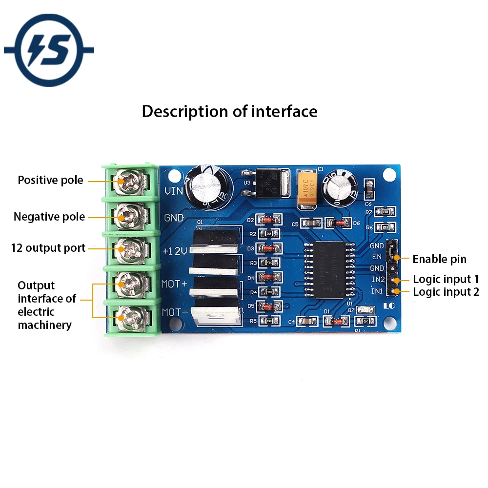 Hмостовой двигатель высокой мощности 170 Вт модуль привода NMOS тормоз рабочий цикл