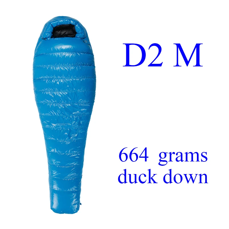 Aegismax D2/D3/D4/D5 открытый белый утиный пух Зимний Мумия спальный мешок UL серии - Цвет: D2 M Blue