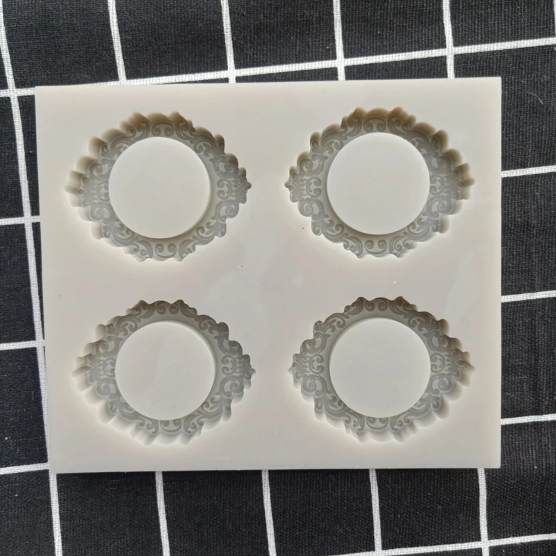 

New European style photo frame fondant silicone mold DIY candy chocolate cake decoration Aromatherapy plaster baking tools
