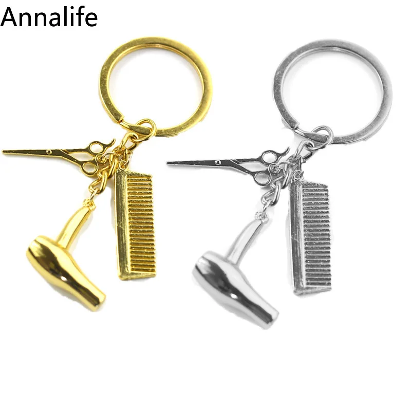 Новинка 2019 мужские инструменты для парикмахерского магазина брелок ключей фен