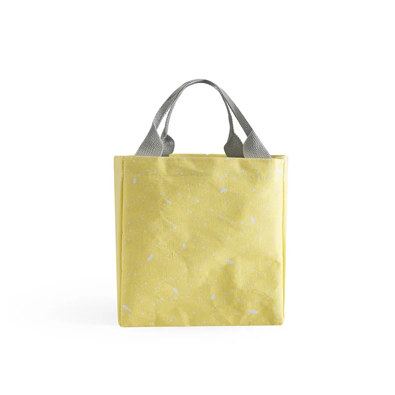 B Yellow ETya модная сумка для обеда Женская Мужская детская термоизолированная сумка для обеда сумка-холодильник сумка Контейнер для обеда складная сумка - Цвет: B Yellow