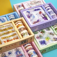 kawaii washi tape stickers scrapbooking stationery journal school supplies sakura diary organizer bullet mushroom washi set