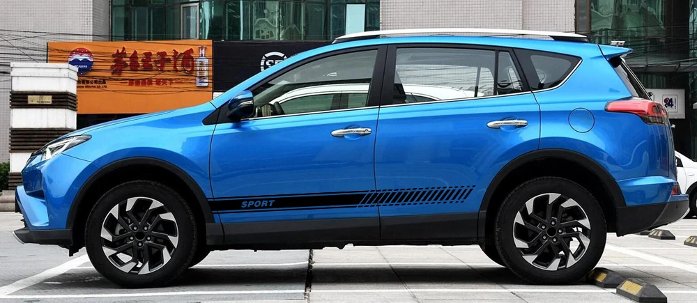 Автомобильные боковые полосы юбки графическая виниловая наклейка наклейки для