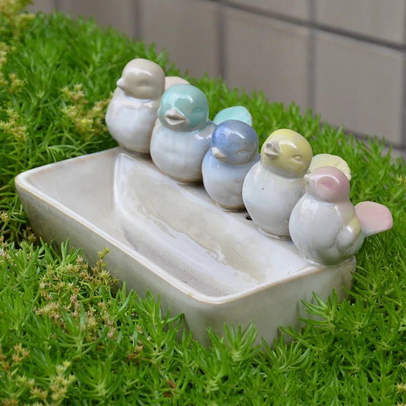 

Bird Perch Ceramic Bird Feeder or Decorative Jewelry Organizer