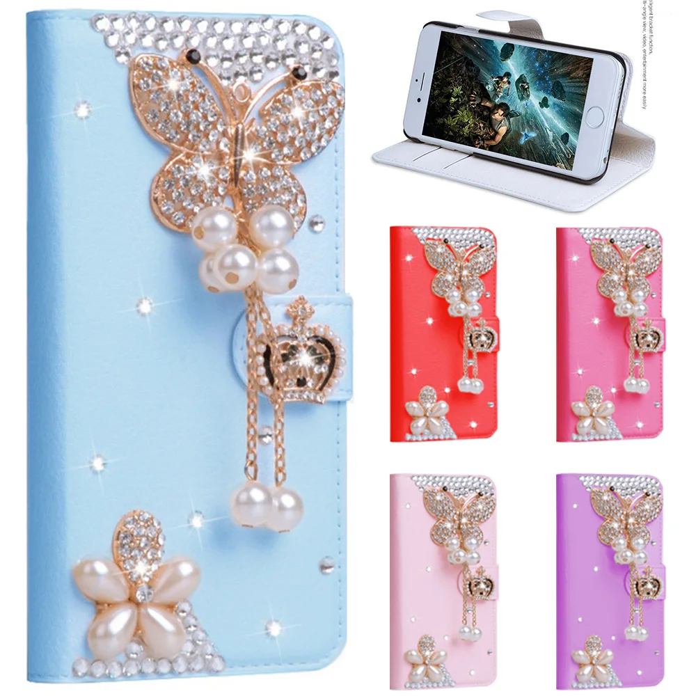 

Luxury Women Rhinestone Leather Phone Wallet Case Bling Diamond Cover for Samsung A10 A20 A30 A50 A70 S8 S9 S10 Plus S20 Ultra