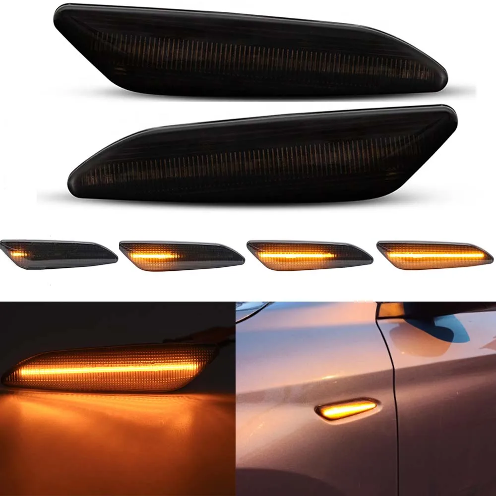 

2Pc For Alfa Romeo Mito 147 156 Fiat Egea Tipo 356 Lancia Dynamic LED Side Marker Light Arrow Turn Signal Blinker Indicator Lamp