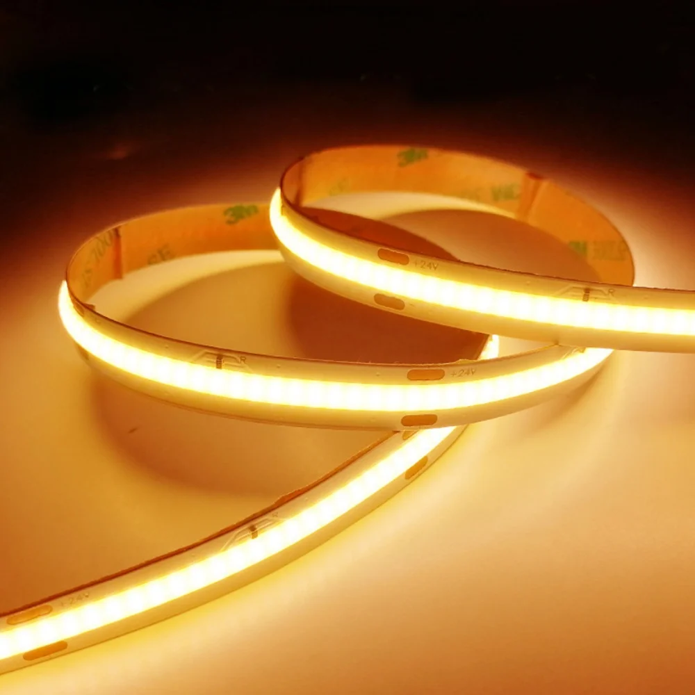 FCOB LED Strip Light 384 LEDs High Density Flexible FOB COB Led Lights RA90 White/Warm White Linear Dimmable DC12V 24V | Лампы и