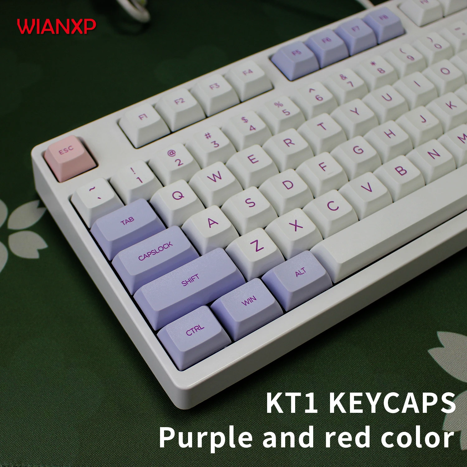 

white and purple color XDAS profile keycap 108 dye sublimated Filco/DUCK/Ikbc MX switch mechanical keyboard keycap