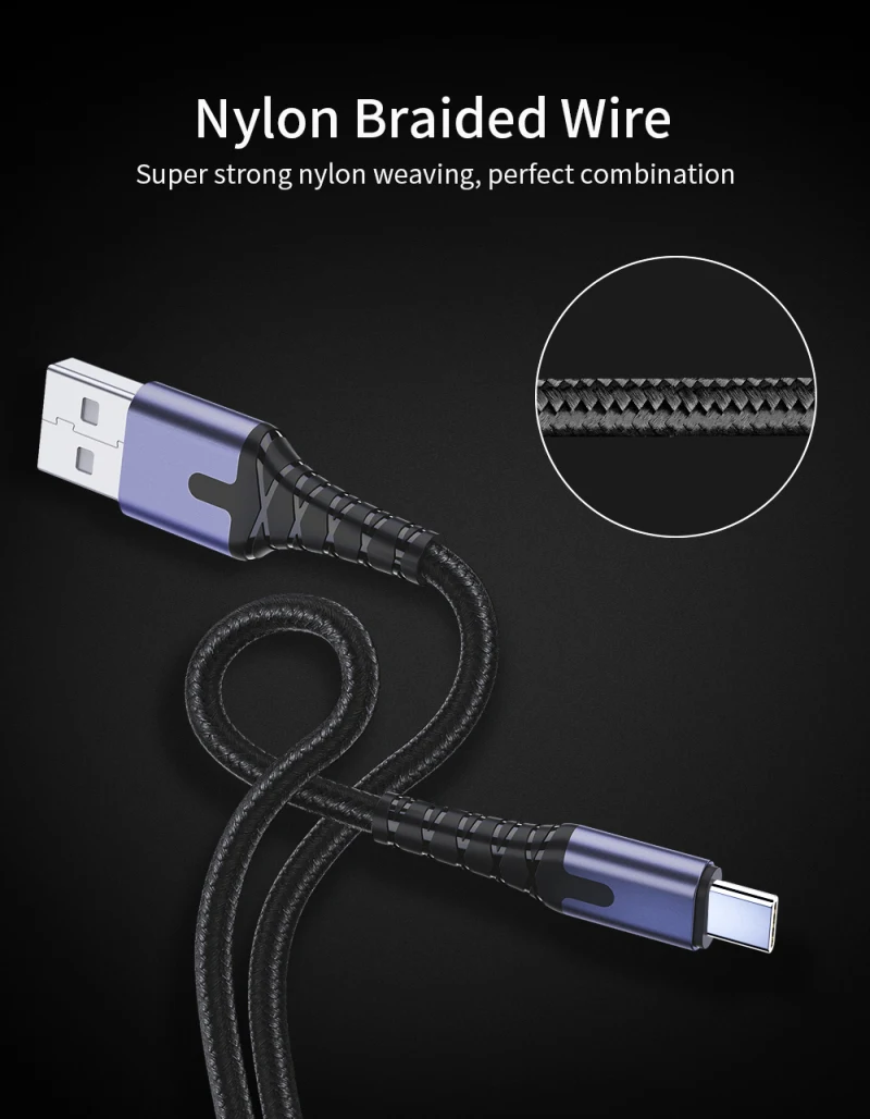 Essager светодиодный usb-кабель типа C кабель для быстрой зарядки кабель usbc для Xiaomi K20 samsung Oneplus 7 Pro провод для мобильного телефона