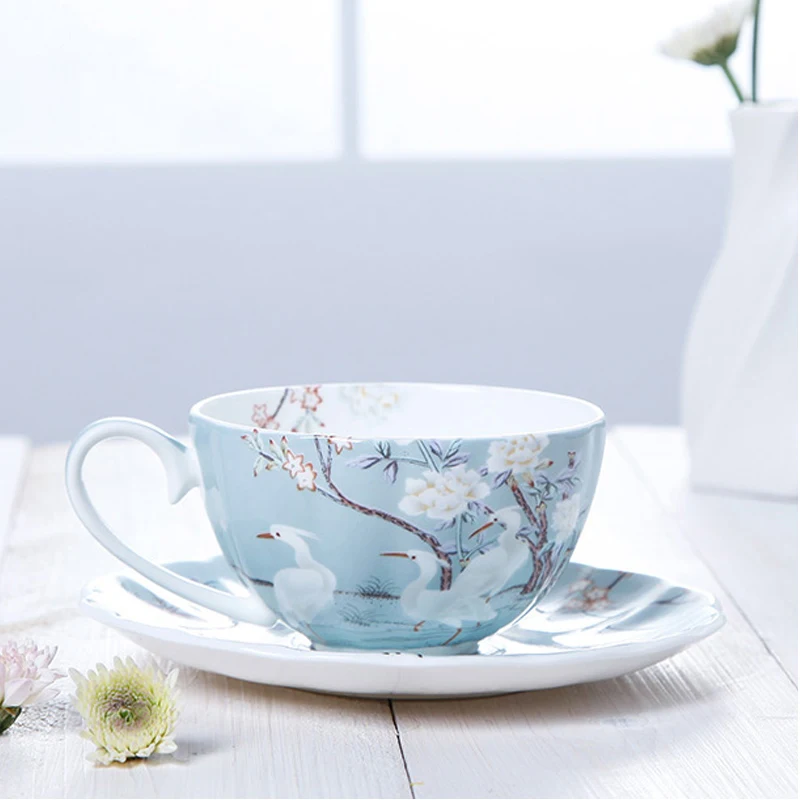 

Exquisite Coffee Cup And Saucer Set English Afternoon Tea Party Porcelain Bone China Teacup Pot Espresso Home Drinking