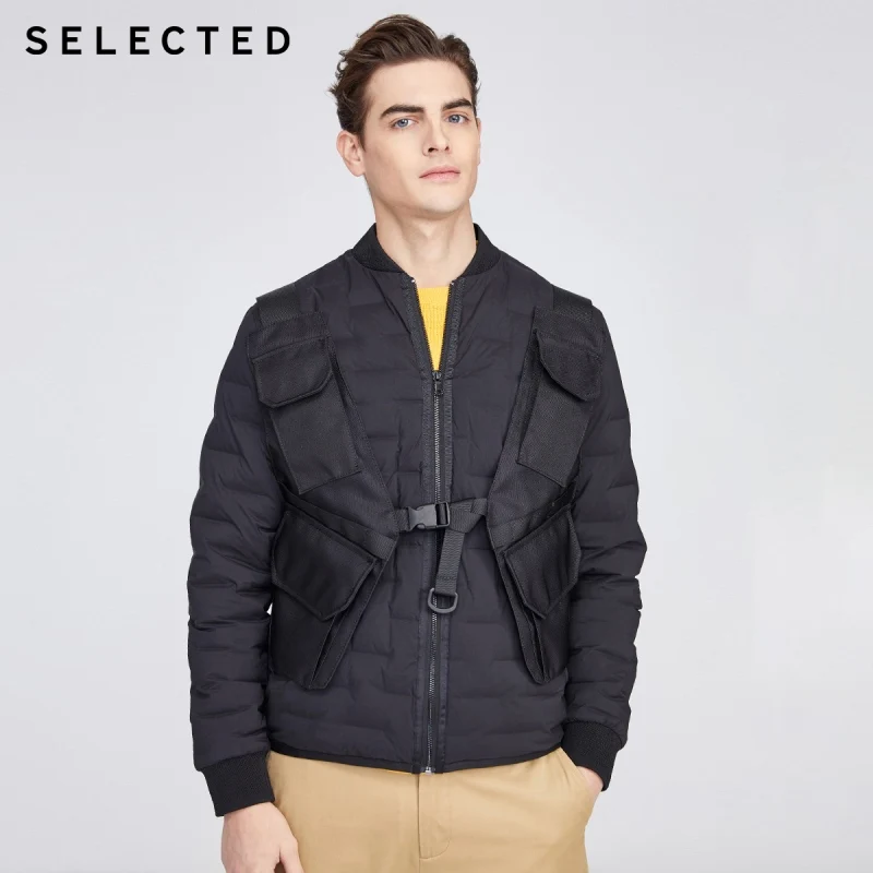 Мужская бейсбольная куртка с несколькими карманами и воротником S | 419412611|Мужские