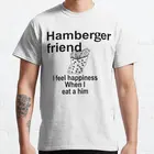Хамбергер друг модная мужская футболка со смешным рисунком летние классические футболка свободного покроя с коротким рукавом и О-образным вырезом мужские Графические футболки