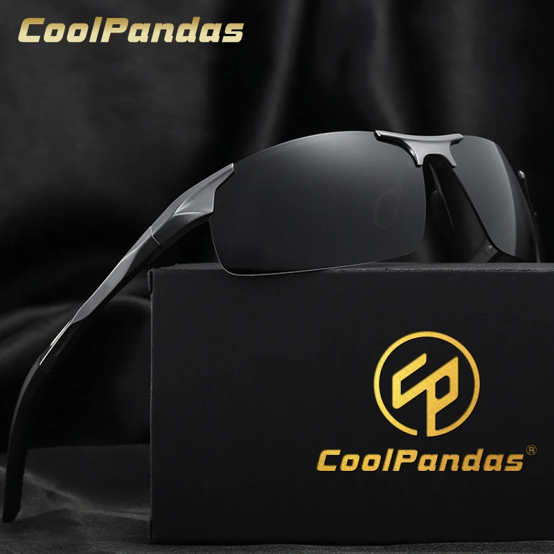 CoolPandas Polarized Men's Aluminum Sunglasses Driving Mirror Lens Male Sun Glasses For Men Women Eyewear UV400 Oculos De Sol