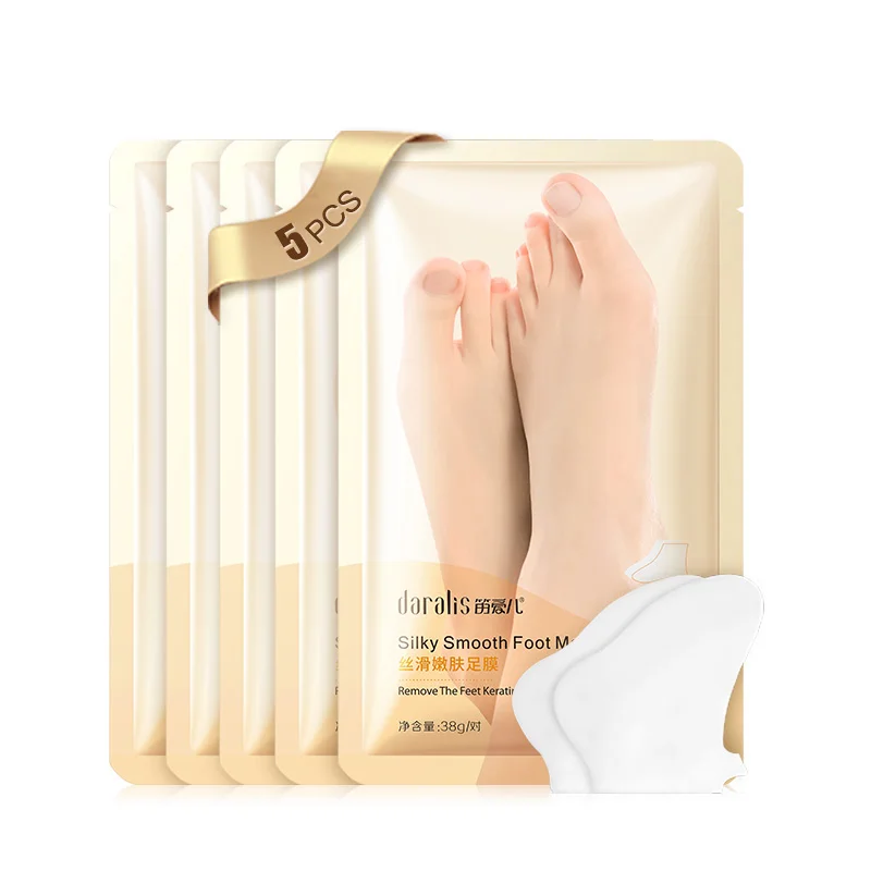 Отшелушивающие носки 5 шт. = 10 пилинг с улиткой маска для ног отшелушивающие носок